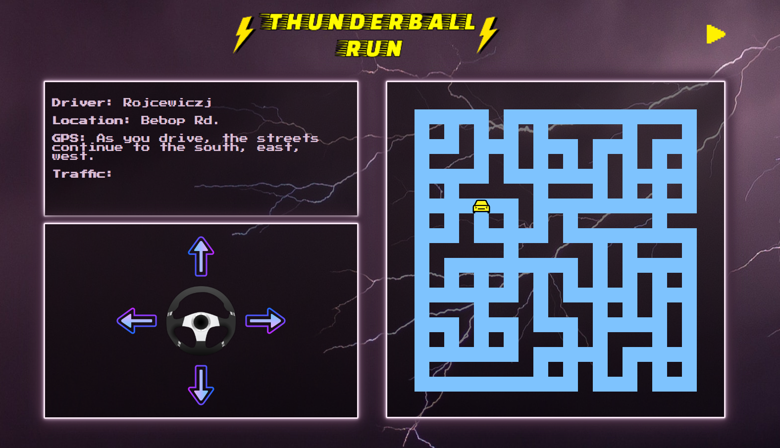 a screen-shot of my Thunder-ball Run app